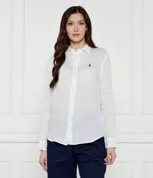 Льняная рубашка Classic fit Polo Ralph Lauren, белый