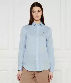 Льняная рубашка Classic fit Polo Ralph Lauren, синий