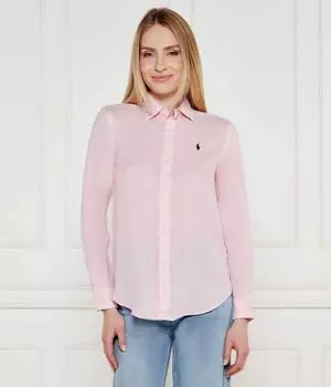 Льняная рубашка Classic fit Polo Ralph Lauren, коричневый