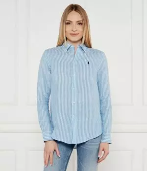 Льняная рубашка Classic fit Polo Ralph Lauren, синий