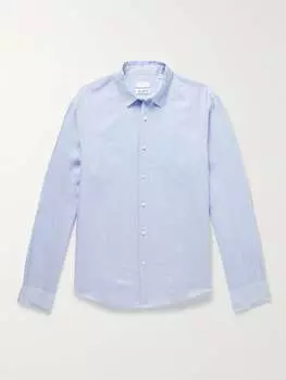 Льняная рубашка CLUB MONACO, синий