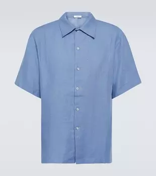 Льняная рубашка Commas, синий