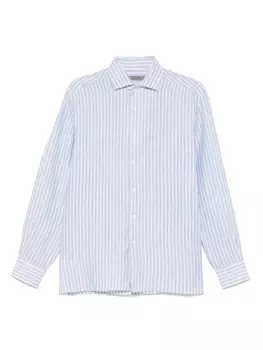 Льняная рубашка Corneliani, синий