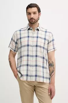 Льняная рубашка CROFT Barbour, синий