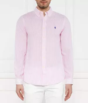 Льняная рубашка Custom fit Polo Ralph Lauren, коричневый