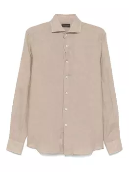 Льняная рубашка Dell'oglio, коричневый