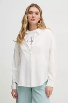 Льняная рубашка Dkny, бежевый