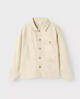 Льняная рубашка для мальчика name it, бежевый