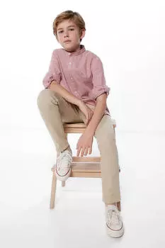 Льняная рубашка для мальчика Springfield Kids, розовый