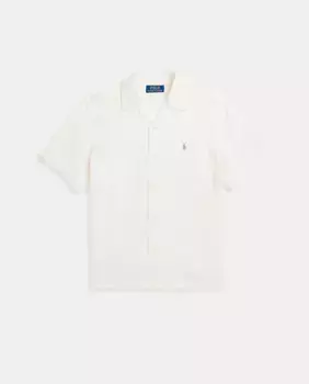 Льняная рубашка для мальчиков с короткими рукавами Polo Ralph Lauren, белый