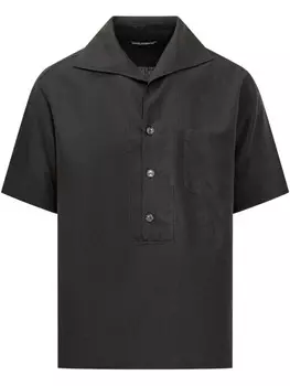 Льняная рубашка Dolce & Gabbana, черный
