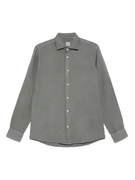 Льняная рубашка Drumohr, серый