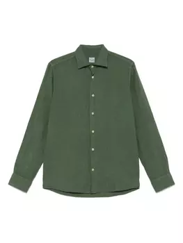 Льняная рубашка Drumohr, зеленый