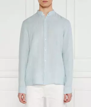 Льняная рубашка elvory Slim fit Hugo, синий