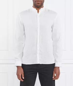 Льняная рубашка elvory Slim fit Hugo, белый