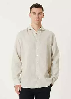 Льняная рубашка Eton, бежевый