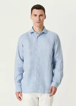 Льняная рубашка Eton, синий
