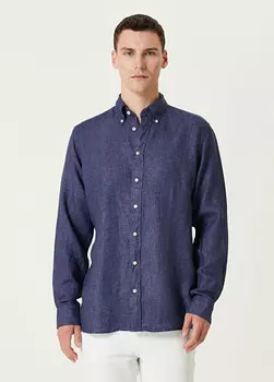 Льняная рубашка Eton, синий