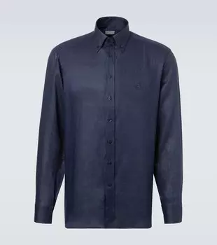 Льняная рубашка Etro, Dark Blue