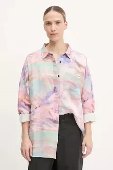 Льняная рубашка Eyauta Picture, розовый