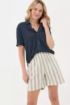 Льняная рубашка Fatface Fat Face, синий