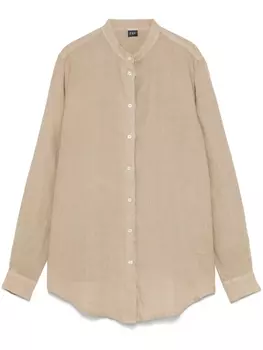 Льняная рубашка Fay, нейтральный