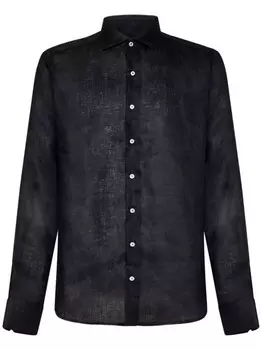 Льняная рубашка FRANZESE COLLECTION, черный