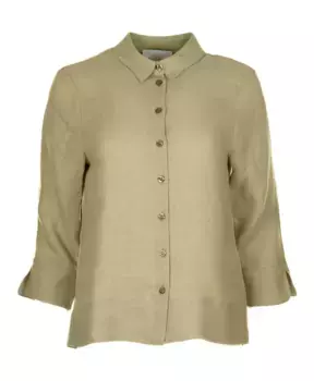 Льняная рубашка футляр Stella Vicario Cinque, зеленый