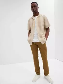 Льняная рубашка Gap, бежевый