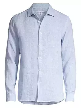 Льняная рубашка Giles Orlebar Brown, белый