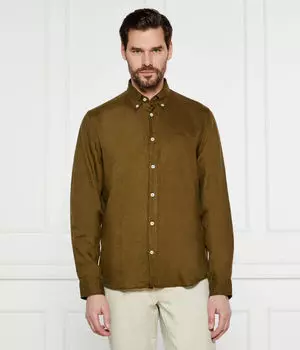Льняная рубашка h-liam-bd-e-c1-243 Regular fit Boss, серый