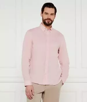 Льняная рубашка h-liam-bd-e-c1-243 Regular fit Boss, коричневый
