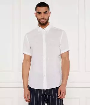 Льняная рубашка h-roan-bd-e-sh-c-252 Slim fit Boss, белый