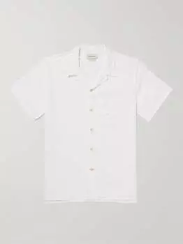 Льняная рубашка Havana Camp-Collar OLIVER SPENCER, белый