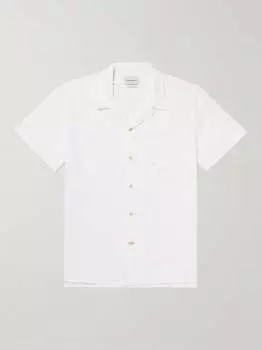 Льняная рубашка Havana Camp-Collar OLIVER SPENCER, белый