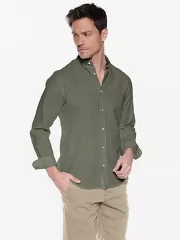 Льняная рубашка индивидуального кроя Steffen Klein, хаки