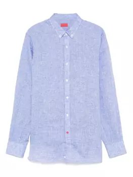 Льняная рубашка Isaia, синий