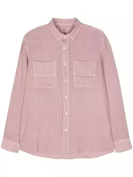 Льняная рубашка из ткани шамбре Altea, розовый
