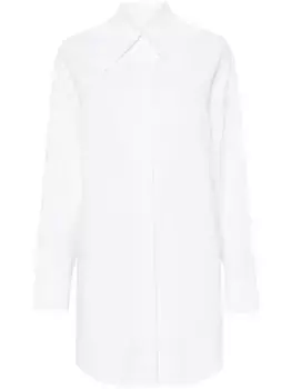 Льняная рубашка из ткани шамбре JIL SANDER, белый