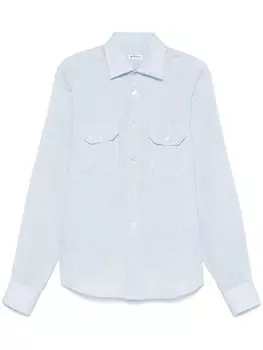 Льняная рубашка Kiton, синий