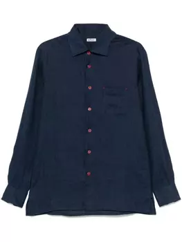 Льняная рубашка Kiton, синий