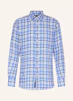 Льняная рубашка классического кроя Artigiano, белый