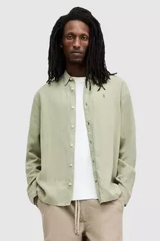 Льняная рубашка LAGUNA LS SHIRT AllSaints, зеленый