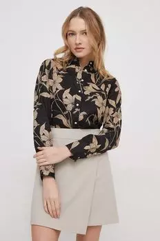 Льняная рубашка Lauren Ralph Lauren, черный