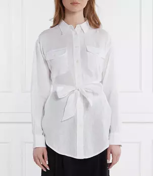 Льняная рубашка LAUREN RALPH LAUREN Regular Fit, белый