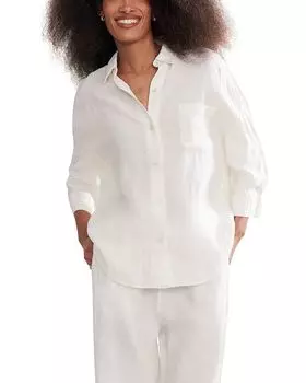 Льняная рубашка Logan Jenni Kayne, слоновая кость/кремовый