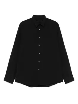 Льняная рубашка Low Brand, черный