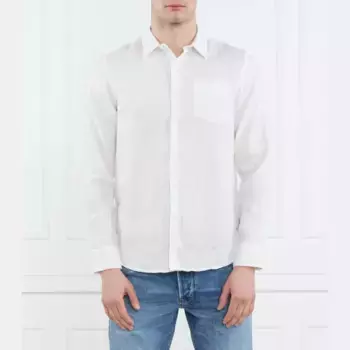 Льняная рубашка Ls Island стандартного кроя Guess, белый