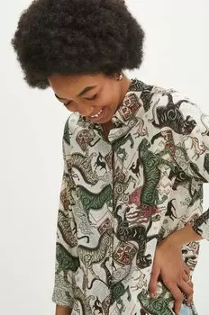 Льняная рубашка Medicine, бежевый