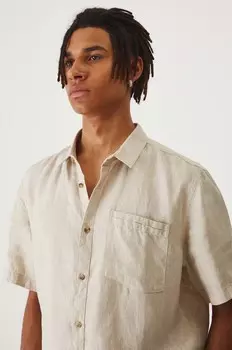 Льняная рубашка Medicine, бежевый